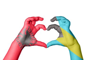 Arnavutluk Bahamalar 'ın Kalbi, El hareketi, kalp yapma, Kırpma Yolu