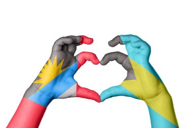 Antigua ve Barbuda Bahamalar Kalbi, El hareketi kalp yapma, Kırpma Yolu