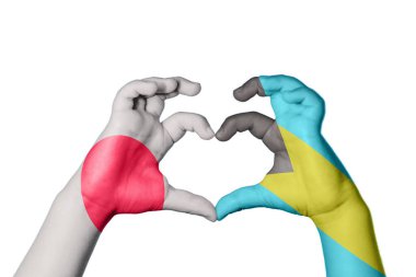 Japonya Bahamalar 'ın Kalbi, El hareketi, Kalp yapmak, Kırpma Yolu