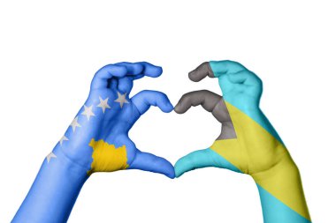 Kosova Bahamalar 'ın Kalbi ve El Hareketi Kalp Yapıyor, Yol Kesiyor