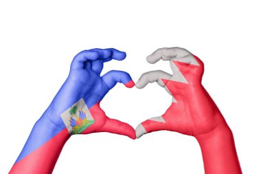 Haiti Bahreyn Yürek, El hareketi kalp yapmak, Kırpma Yolu