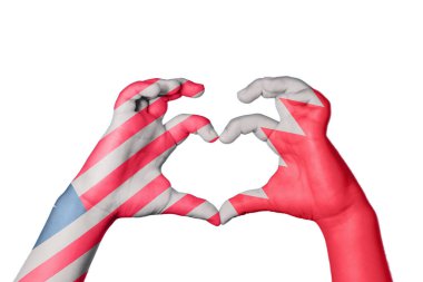 Liberya Bahreyn Yürek, El hareketi kalp yapmak, Kırpma Yolu