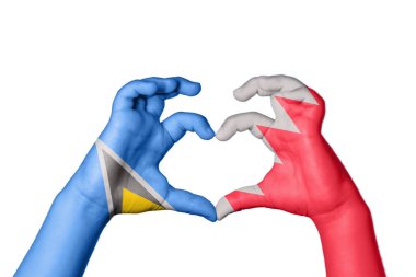 Aziz Lucia Bahreyn Kalbi, El hareketi kalp yapma, Kırpma Yolu