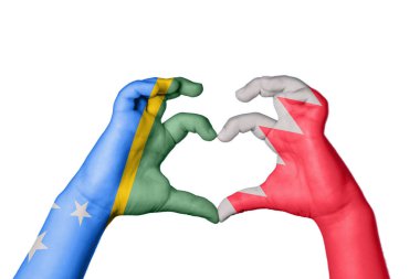 Solomon Adaları Bahreyn Yürek, El hareketi Kalp yapmak, Kırpma Yolu