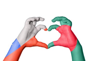 Şili Bangladeş Kalbi, El hareketi kalp yapma, Kırpma Yolu