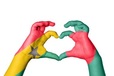 Gana Bangladeş Kalbi, El hareketi kalp yapma, Kırpma Yolu