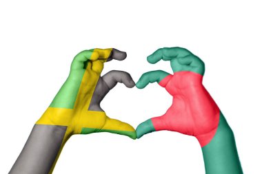 Jamaika Bangladeş Kalbi, El hareketi kalp yapma, Kırpma Yolu