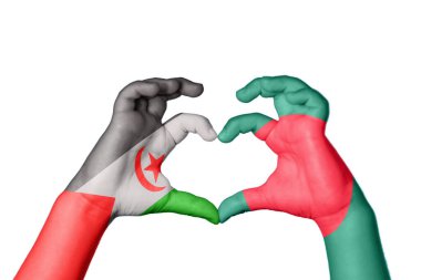 Sahra Arap Demokratik Cumhuriyeti Bangladeş Kalbi, El hareketi kalp yapma, Kırpma Yolu