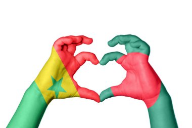 Senegal Bangladeş Kalbi, El hareketi kalp yapmak, Kırpma Yolu