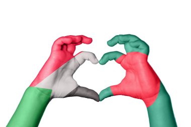 Sudan Bangladeş Kalbi, El hareketi kalp yapma, Kırpma Yolu