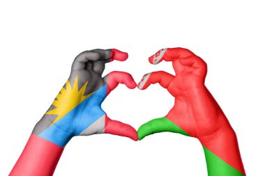 Antigua ve Barbuda Belarus Kalbi, El hareketi kalp yapma, Kırpma Yolu