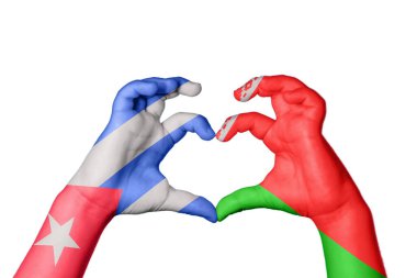 Küba Belarus Kalbi, El hareketi kalp yapma, Kırpma Yolu