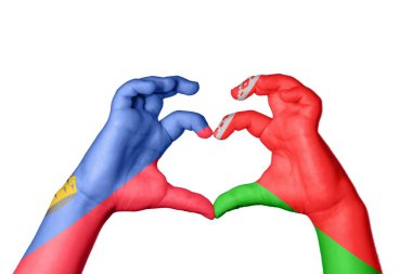 Lihtenştayn Belarus Kalbi, El hareketi kalp yapma, Kırpma Yolu