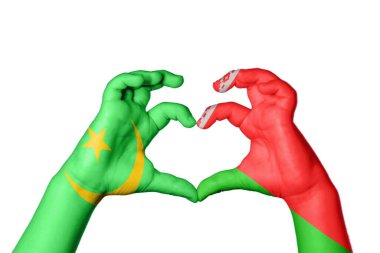 Moritanya Belarus Kalbi, El hareketi kalp yapma, Kırpma Yolu