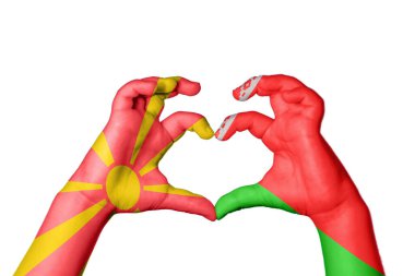 Kuzey Makedonya Belarus Kalbi, El hareketi, kalp yapma, Kırpma Yolu