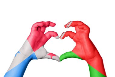 Panama Belarus Kalbi, El hareketi kalp yapma, Kırpma Yolu