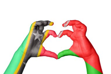 Saint Kitts ve Nevis Belarus Kalbi, El hareketi kalp yapma, Kırpma Yolu