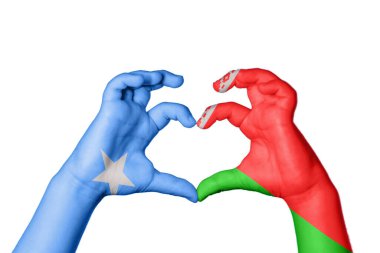 Somali Belarus Kalbi, El hareketi kalp yapma, Kırpma Yolu