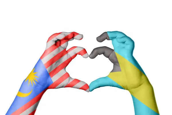 Malezya Bahamalar Kalbi Hareketi Kalp Yapma Kırpma Yolu — Stok fotoğraf