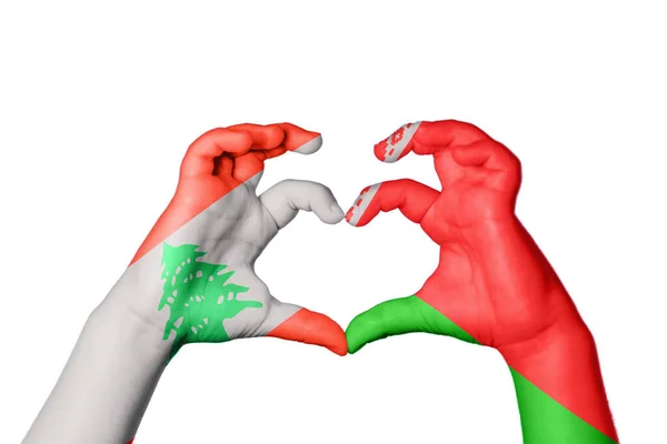 Lübnan Belarus Kalbi Hareketi Kalp Yapma Kırpma Yolu — Stok fotoğraf