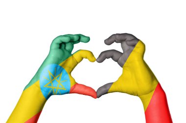 Etiyopya Belçika Kalbi, El hareketi kalp yapma, Kırpma Yolu