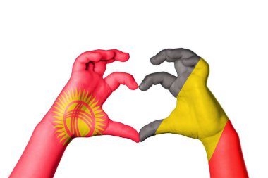 Kırgızistan Belçika Kalbi, El hareketi kalp yapma, Kırpma Yolu