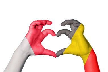 Malta Belçika Kalbi, El hareketi kalp yapma, Kırpma Yolu