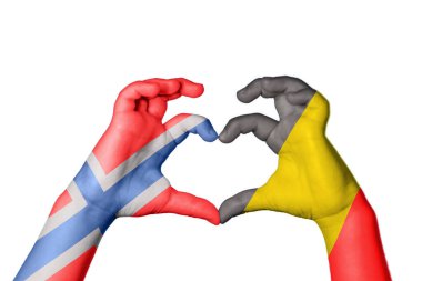 Norveç Belçika Kalbi, El hareketi kalp yapma, Kırpma Yolu