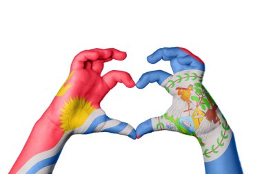 Kiribati Belize Kalbi, El hareketi kalp yapma, Kırpma Yolu