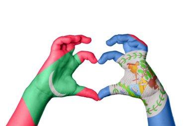 Maldivler Belize Kalbi, El hareketi kalp yapmak, Kırpma Yolu