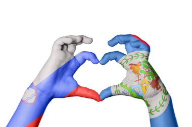 Slovenya Kalbi Belize, El hareketi, kalp yapma, Kırpma Yolu