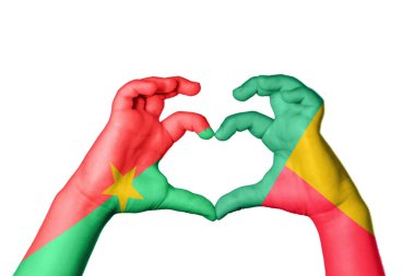 Burkina Faso Benin Heart, El hareketi kalp yapma, Kırpma Yolu
