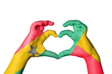 Gana Benin Heart, el hareketi kalp yapma, Kırpma Yolu