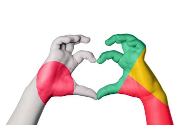 Japonya Benin Heart, El hareketi kalp yapma, Kırpma Yolu