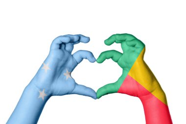 Mikronezya Benin Heart, El hareketi kalp yapma, Kırpma Yolu