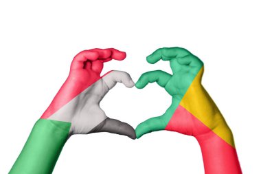 Sudan Benin Heart, el hareketi kalp yapma, Kırpma Yolu