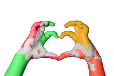 Burundi Bhutan Kalbi, El hareketi kalp yapmak, Kırpma Yolu