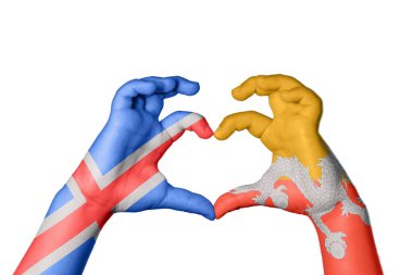 İzlanda Bhutan Kalbi, El hareketi kalp yapmak, Kırpma Yolu