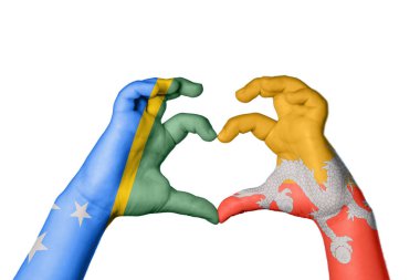 Solomon Adaları Bhutan Kalbi, El hareketi kalp yapma, Kırpma Yolu