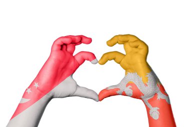 Singapur Bhutan Kalbi, El hareketi kalp yapmak, Kırpma Yolu