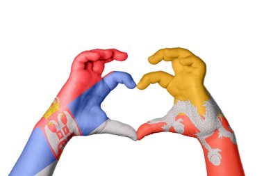 Sırbistan Bhutan Kalbi, El hareketi, kalp yapma, Kırpma Yolu