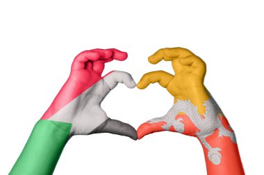 Sudan Bhutan Kalbi, El hareketi kalp yapma, Kırpma Yolu