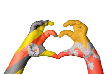 Uganda Bhutan Kalbi, El hareketi kalp yapmak, Kırpma Yolu