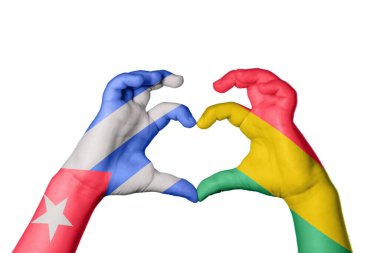 Küba Bolivya Kalbi, El hareketi kalp yapma, Kırpma Yolu