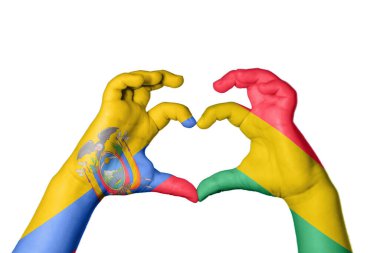 Ekvador Bolivya Kalbi, El hareketi kalp yapma, Kırpma Yolu