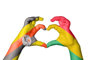 Uganda Bolivya Kalbi, El hareketi kalp yapma, Kırpma Yolu