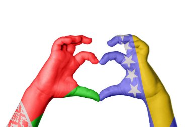 Belarus Bosna-Hersek Kalbi, El hareketi, kalp yapma, Kırpma Yolu