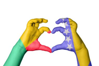 Benin Bosna-Hersek Kalbi, El hareketi, kalp yapma, Kırpma Yolu