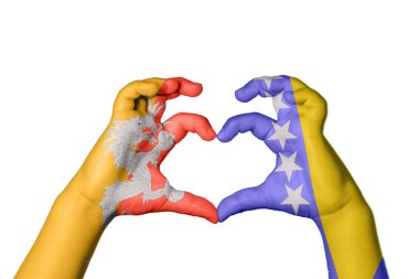 Bhutan Bosna-Hersek Kalbi, El hareketi, kalp yapma, Kırpma Yolu