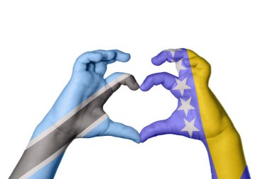 Botswana Bosna-Hersek Kalbi, El hareketi, kalp yapma, Kırpma Yolu